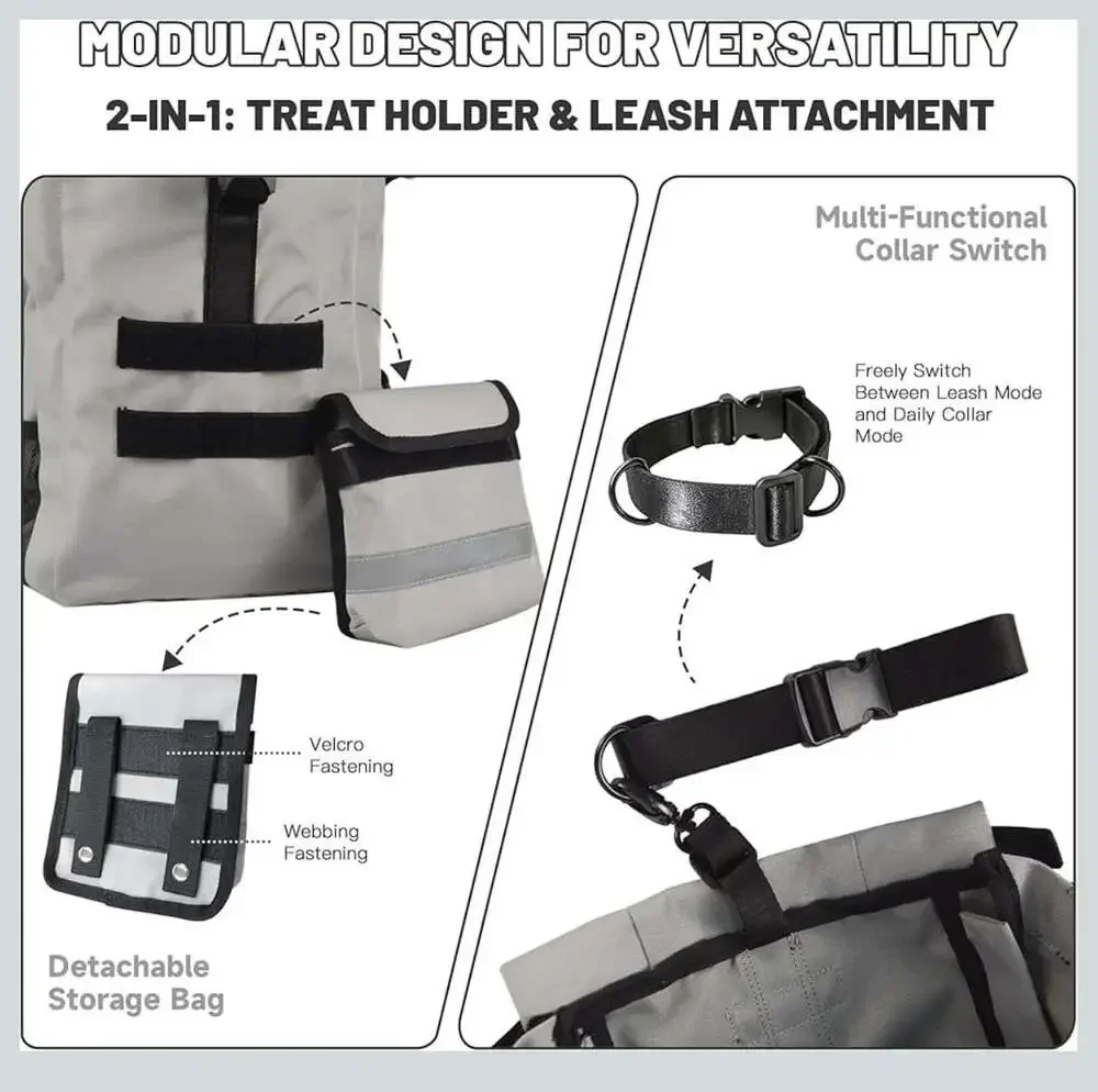 Moyson Dog Backpack Carrier for Medium Dogs 30lb Waterproof Hiking Bag